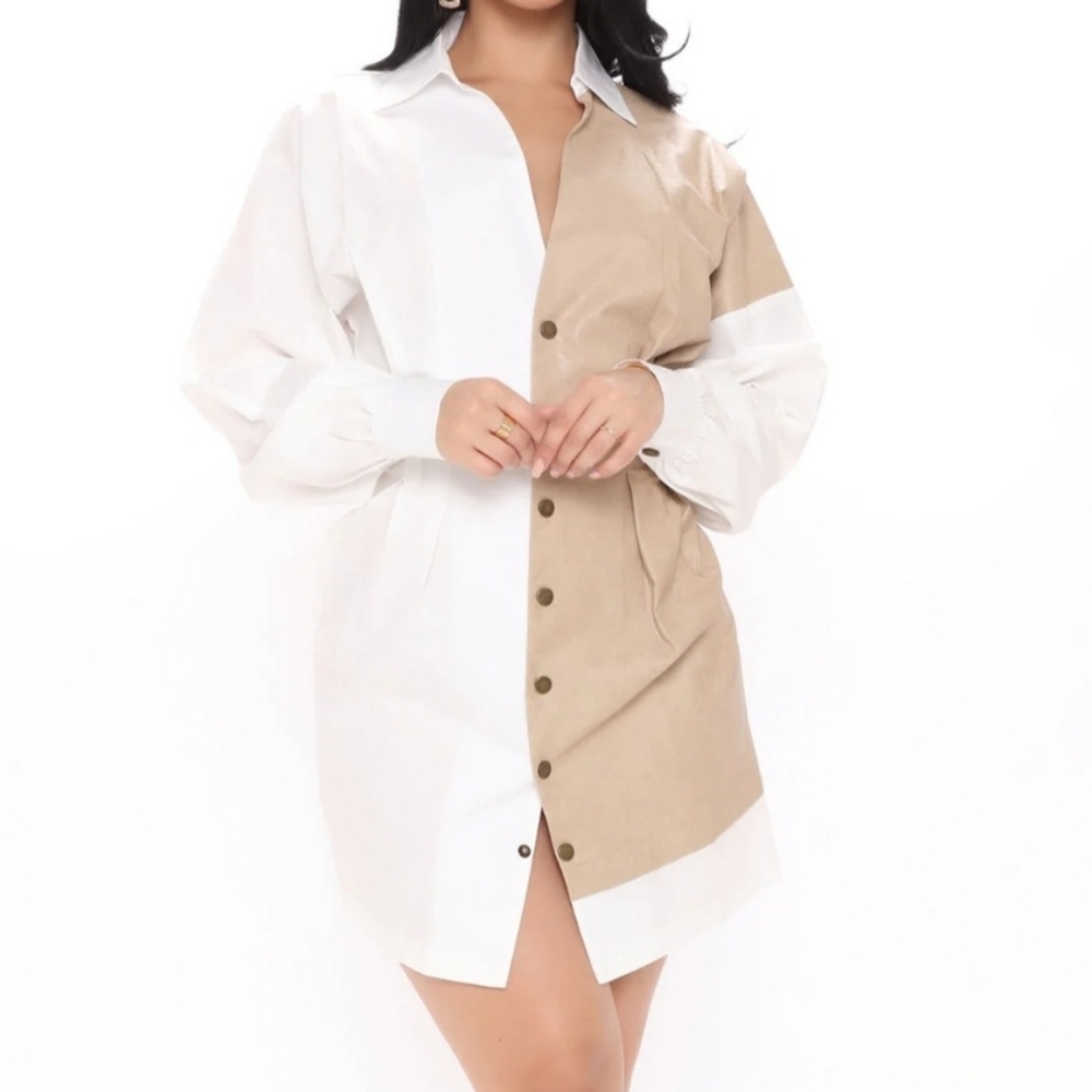 Mini shirt dress